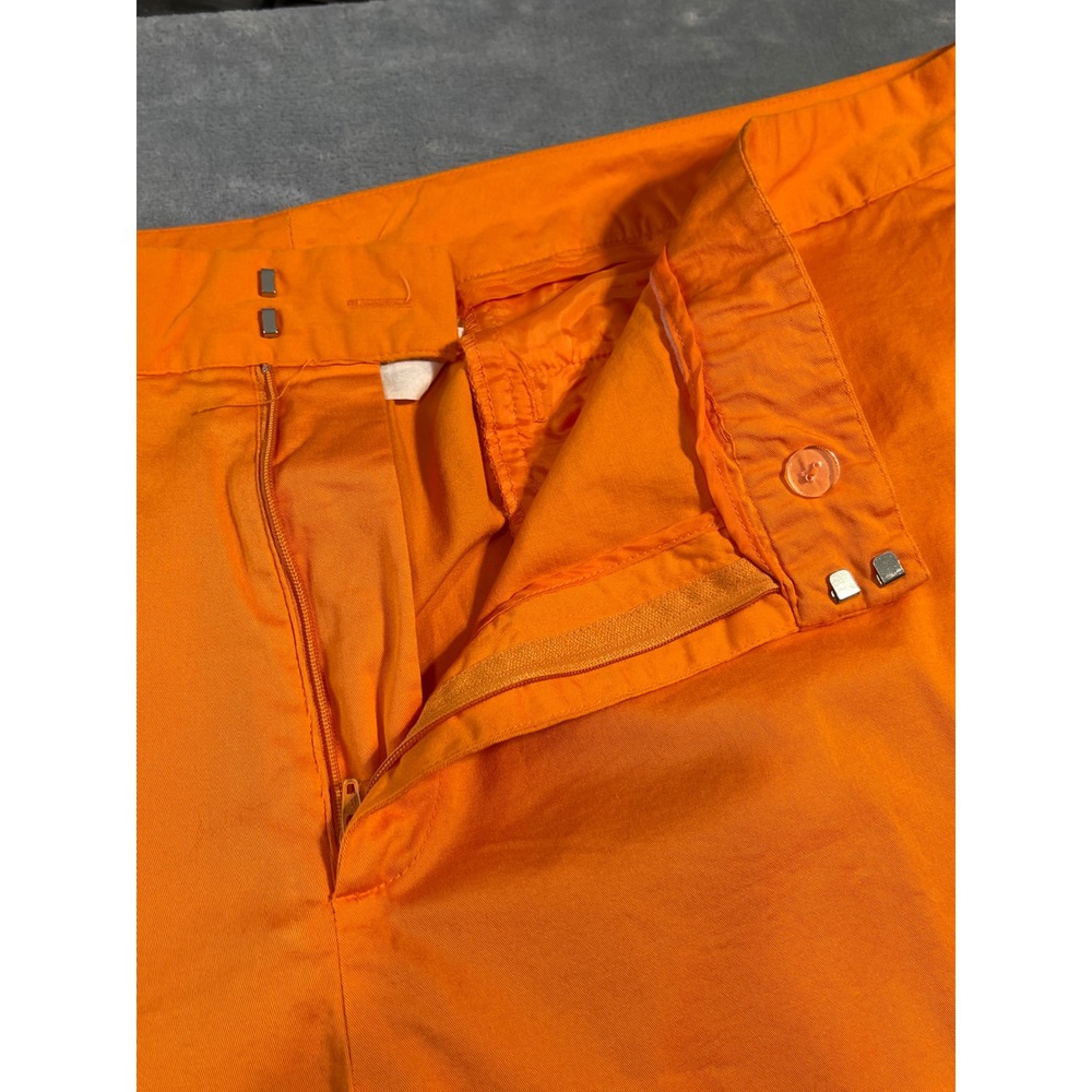 J.G. Hook Women 26W Crop Pants Orange Stretch Cotton Twill - Picture 6 of 8